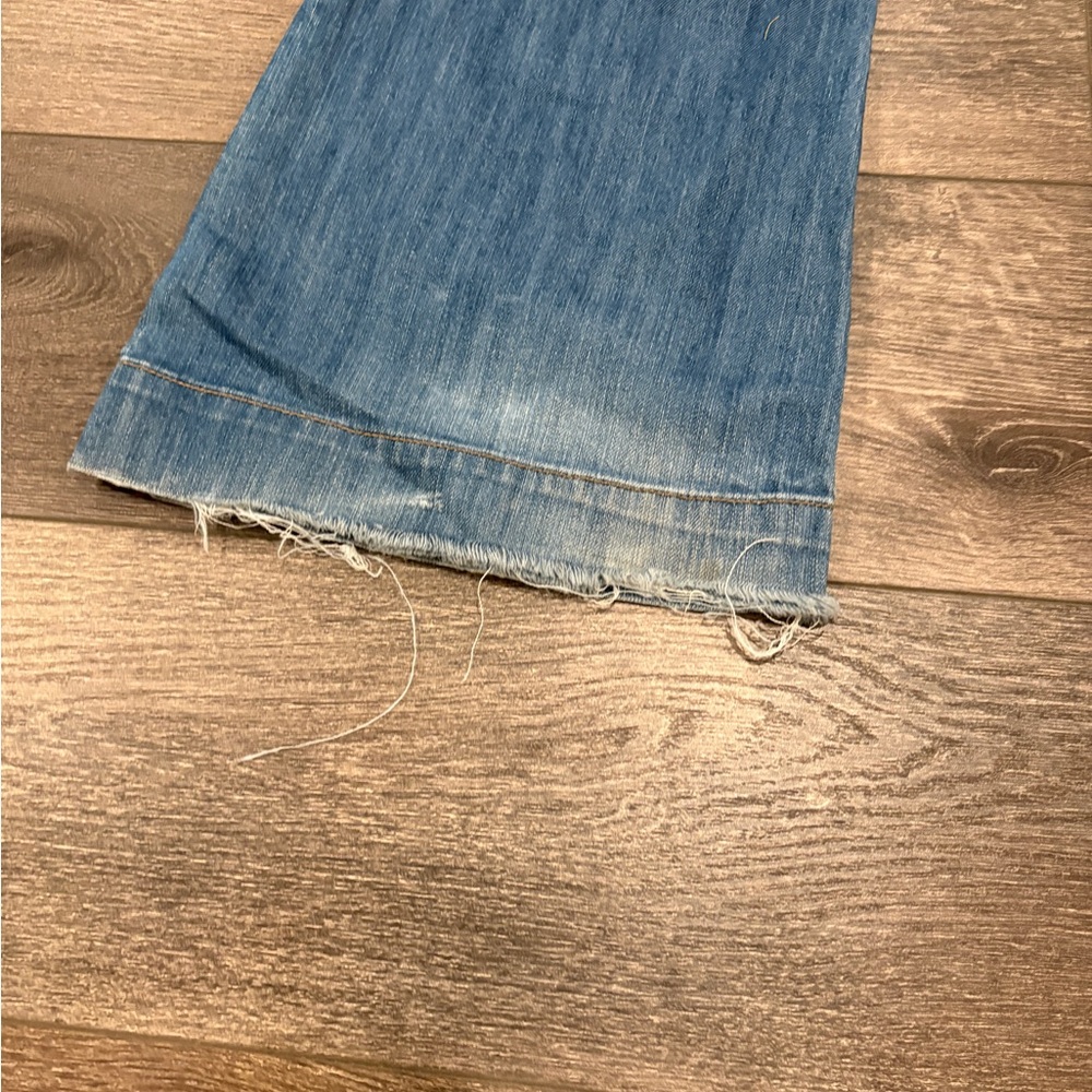 PAIGE Blue Flare Wide Leg Jeans Vintage-Inspired - Picture 9 of 10